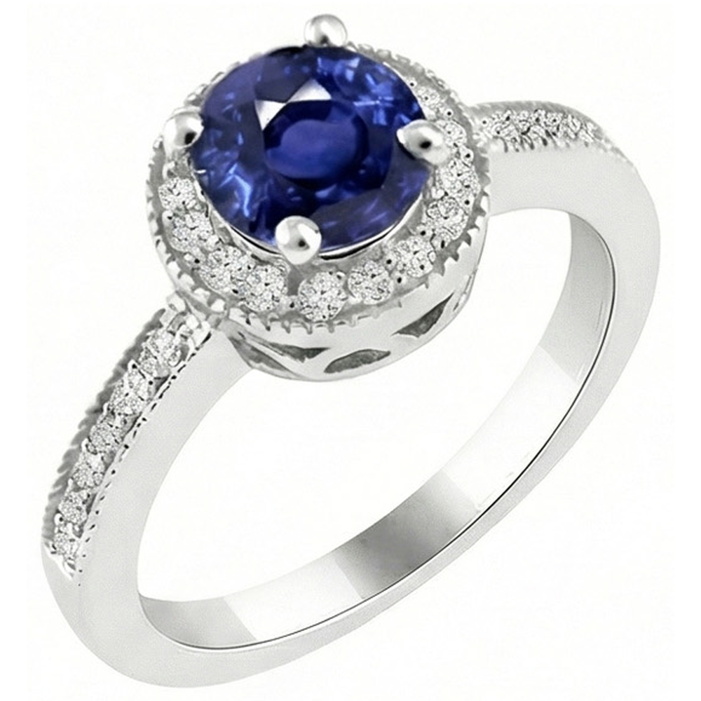 naturel round diamant 1.50carats bague vue de dessus