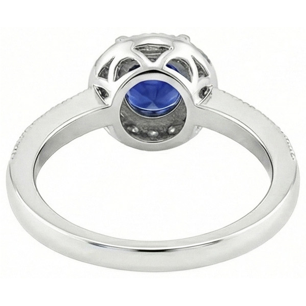 naturel round diamant 1.50carats bague sur blanc