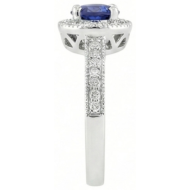 naturel round diamant 1.50carats bague vue de profil