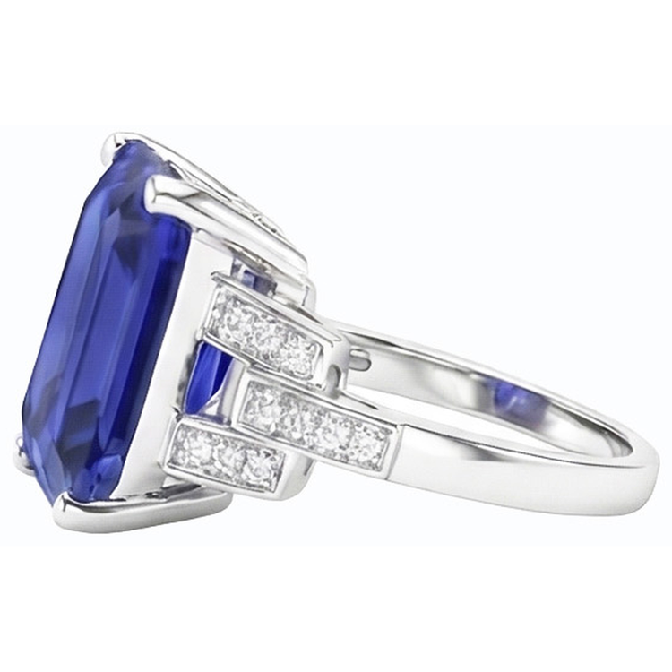 naturel diamant 4carats bague vue de dessus