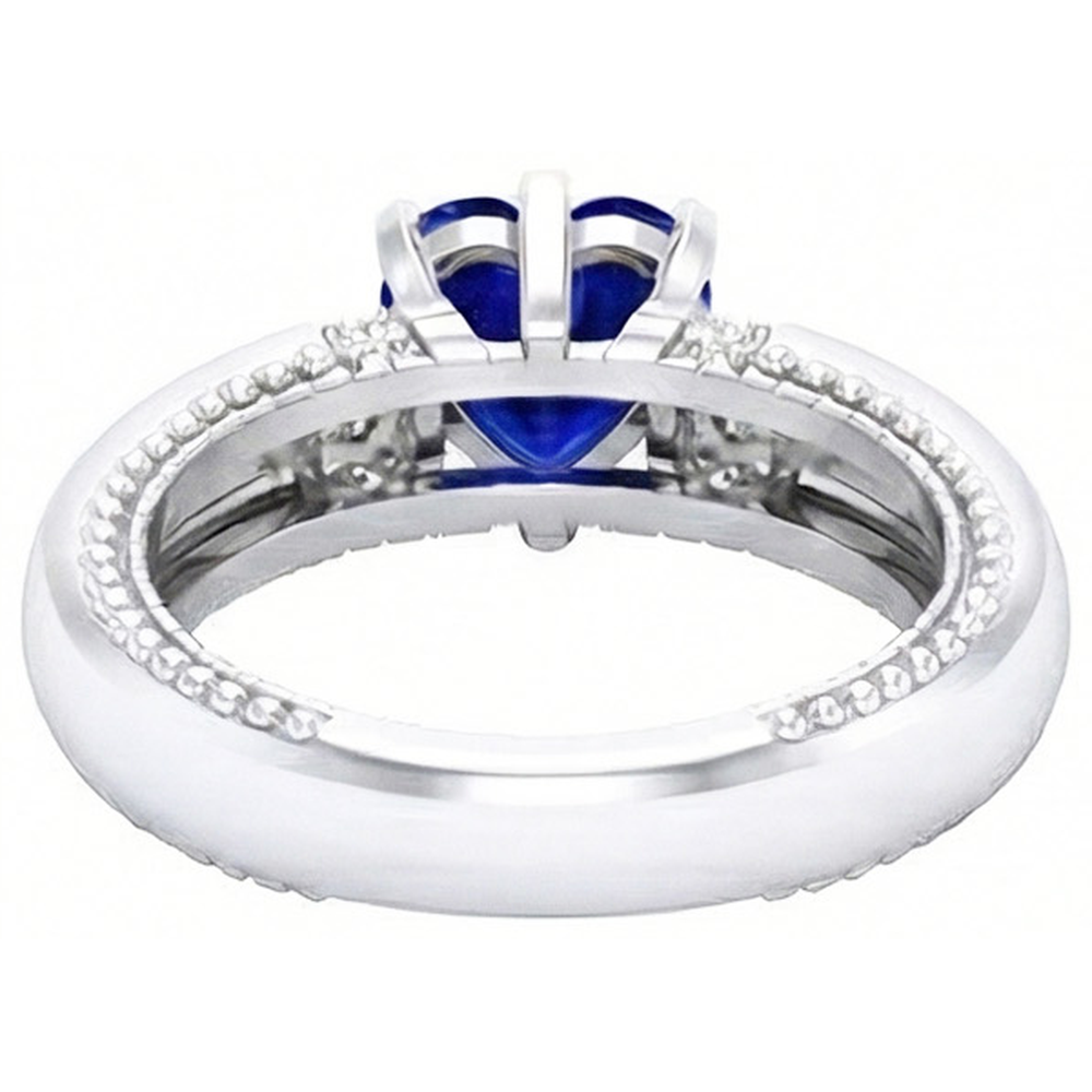 naturel heart diamant 2carats bague vue de dessus