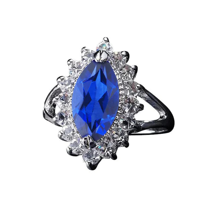 Bague Chère Saphir Marquise Véritable