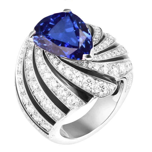 Bague Cocktail Femme Saphir Et Diamant