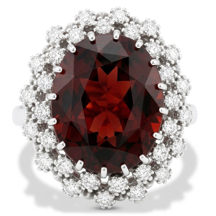 Bague Cocktail Grenat Birthstone