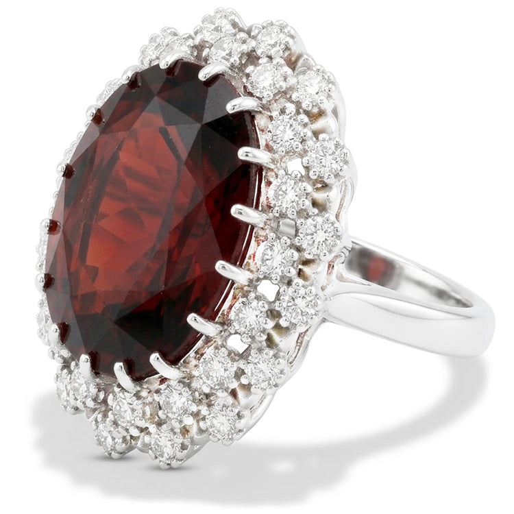 Bague Cocktail Grenat Birthstone