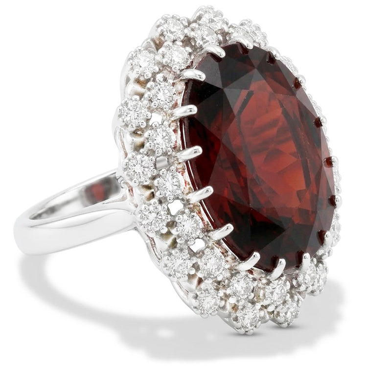 Bague Cocktail Grenat Birthstone