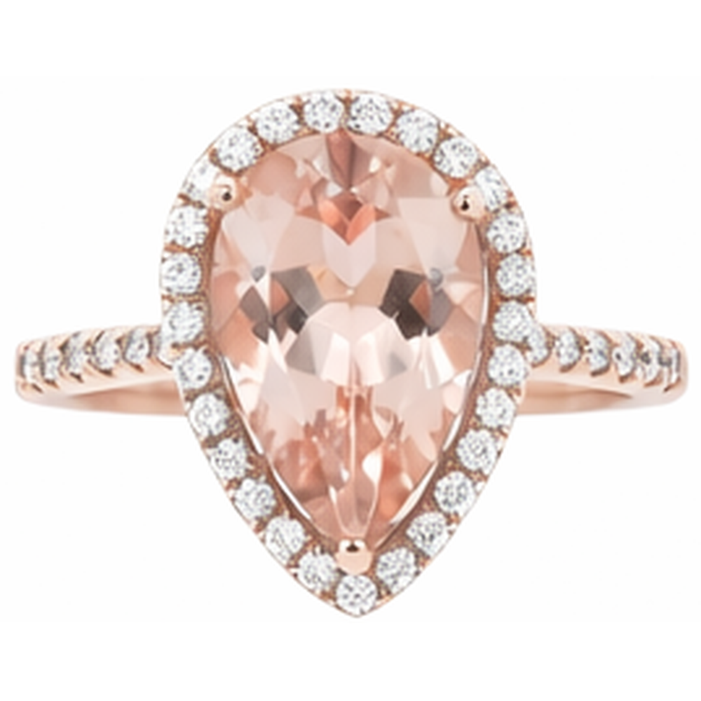 Bague Cocktail Morganite Or 14K