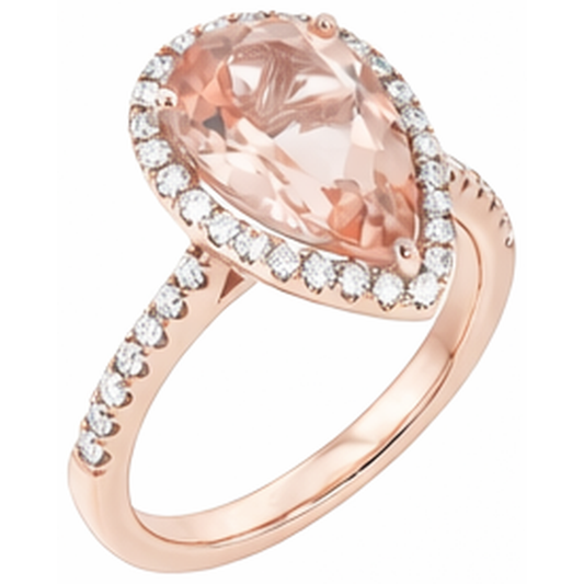 Bague Cocktail Morganite Or 14K