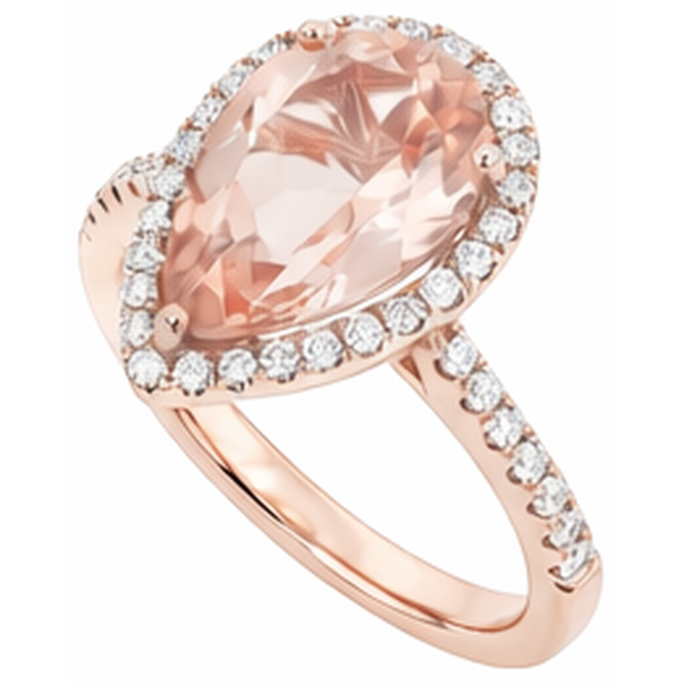 Bague Cocktail Morganite Or 14K