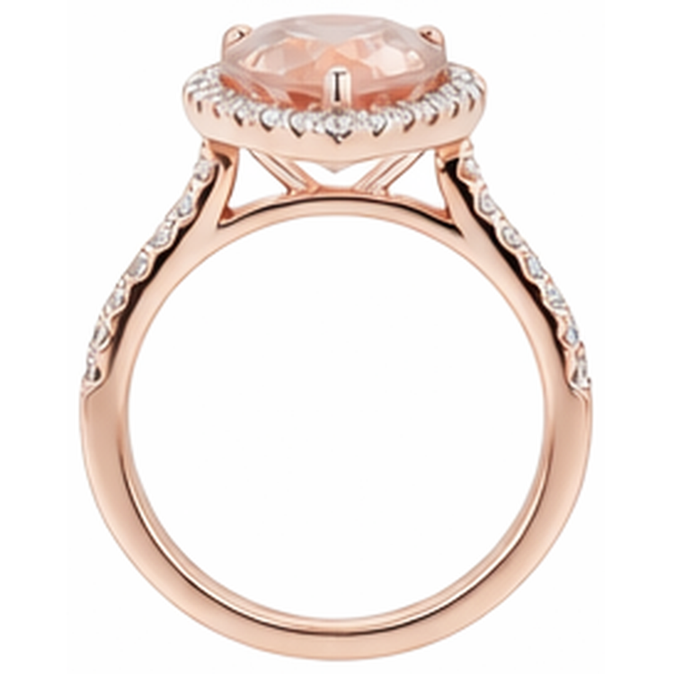 Bague Cocktail Morganite Or 14K