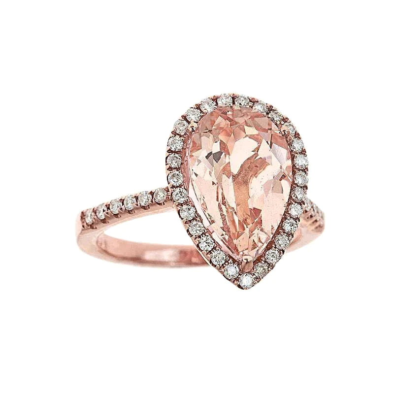 Bague Cocktail Morganite Or 14K