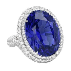 Bague Cocktail Or Saphir Ovale