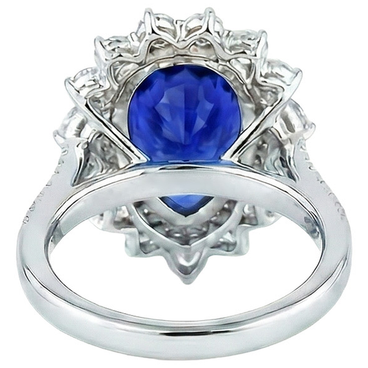 Bague Cocktail Or Saphir Poire