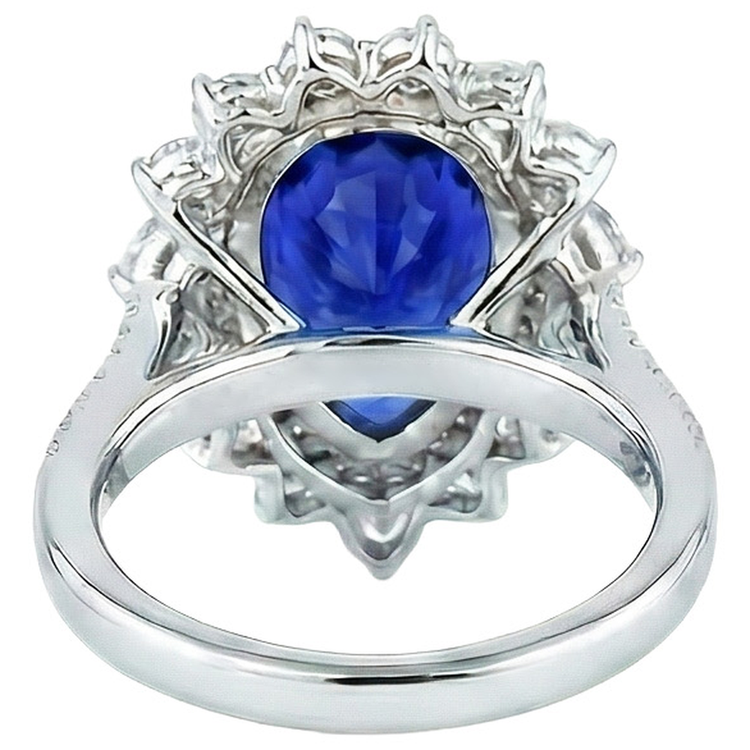 Bague Cocktail Or Saphir Poire