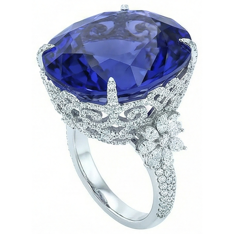 Bague Cocktail Tanzanite Pour Femme