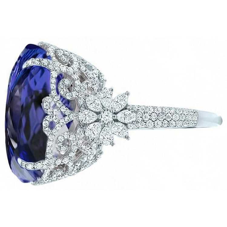 Bague Cocktail Tanzanite Pour Femme