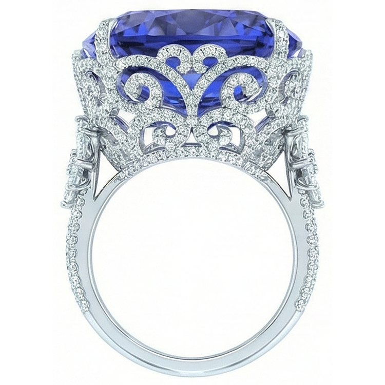 Bague Cocktail Tanzanite Pour Femme