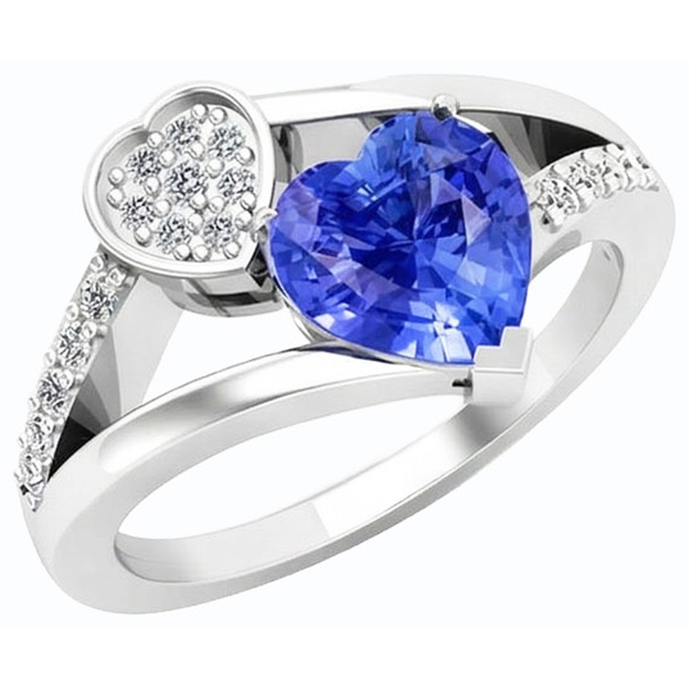 naturel round diamant 2.50carats bague vue de face