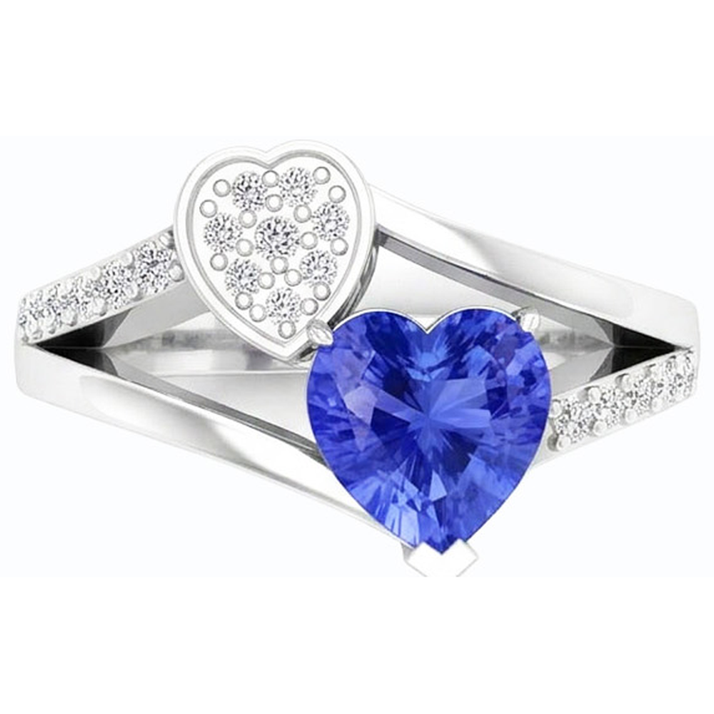 naturel round diamant 2.50carats bague angle de côté
