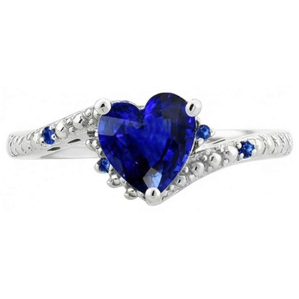 naturel round diamant 2carats bague sur blanc