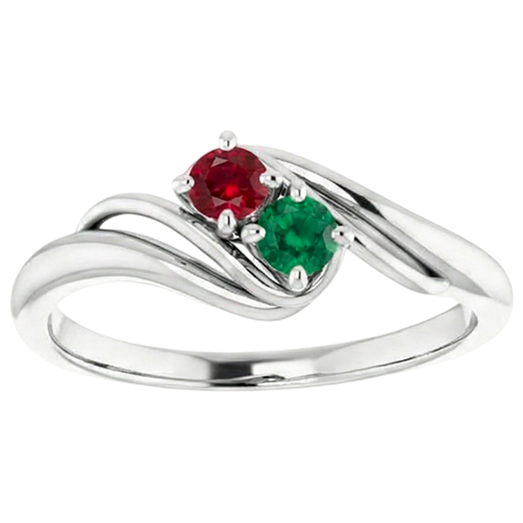 Bague Columbian Vert Emeraude Et Rubis 0.50 Carat Femme Bijoux Neuf