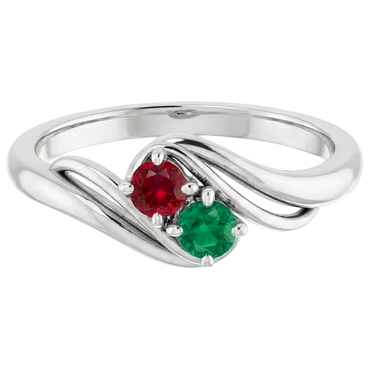 Bague Columbian Vert Emeraude Et Rubis 0.50 Carat Femme Bijoux Neuf