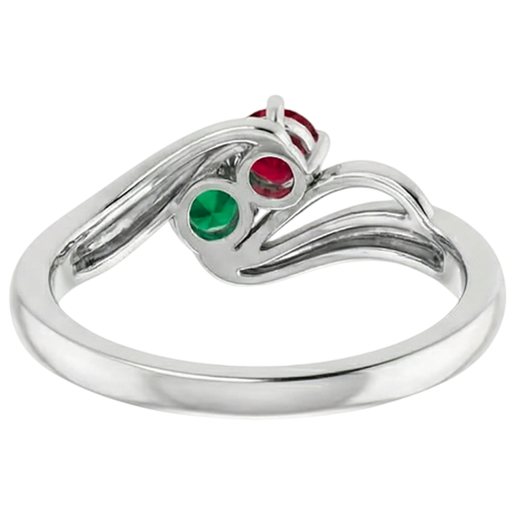 Bague Columbian Vert Emeraude Et Rubis 0.50 Carat Femme Bijoux Neuf