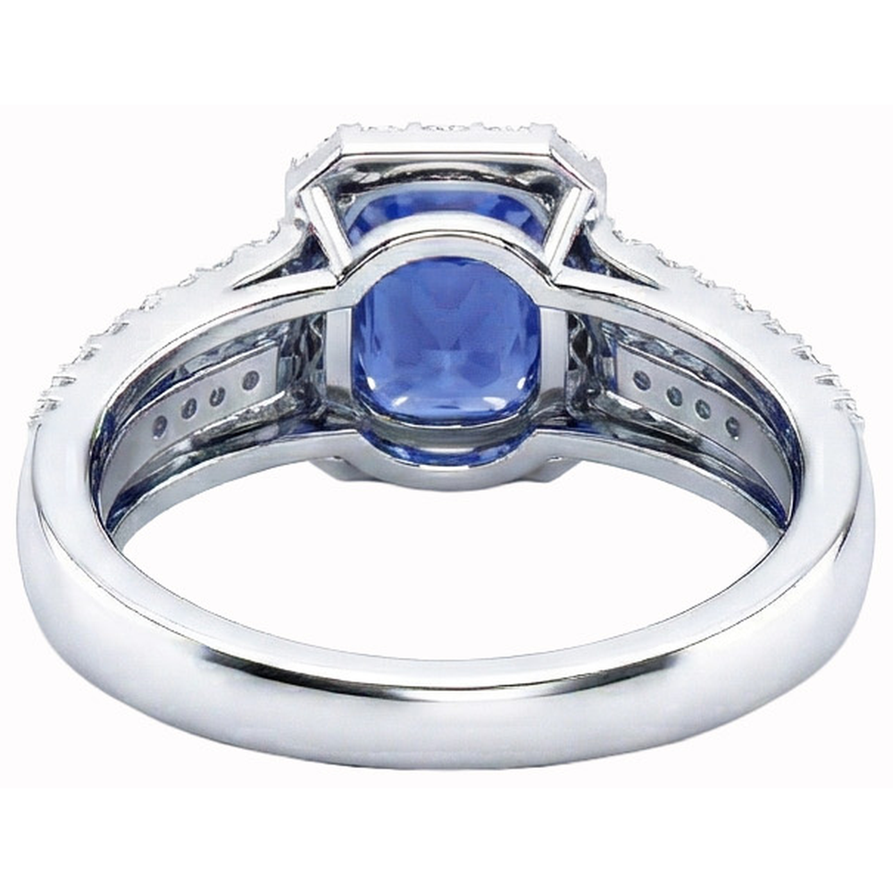 naturel round diamant 5.50carats bague vue de profil