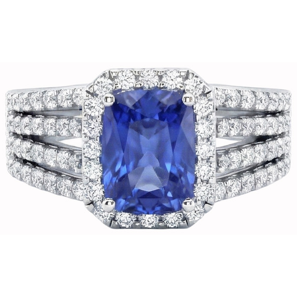 naturel round diamant 5.50carats bague angle de côté