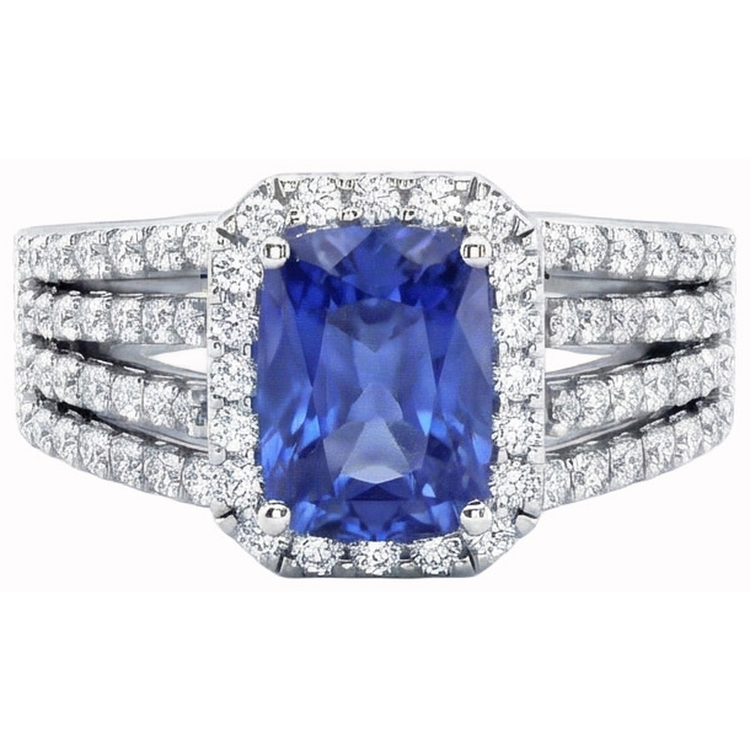 naturel round diamant 5.50carats bague angle de côté