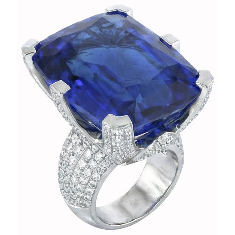 naturel cushion diamant 8.51carats bague angle de côté