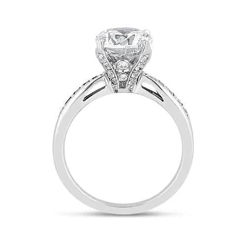 Bague D'Anniversaire De Mariage Avec Réel Diamants Ronds De 1.75 Ct En Or Blanc