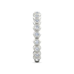 Bague D'Anniversaire De Mariage En Naturel Diamant 1.90 Carats Bijoux Millgrain Hexagone