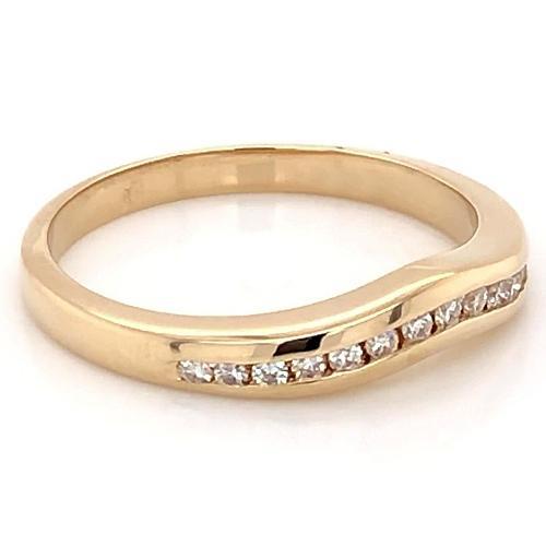 Bague D'Anniversaire En Véritable Diamant De 0.75 Carat Pour Femme Or Jaune Nouveau