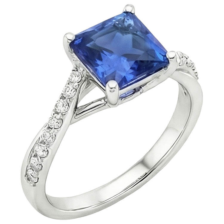 naturel diamant 3.75carats bague vue de dessus