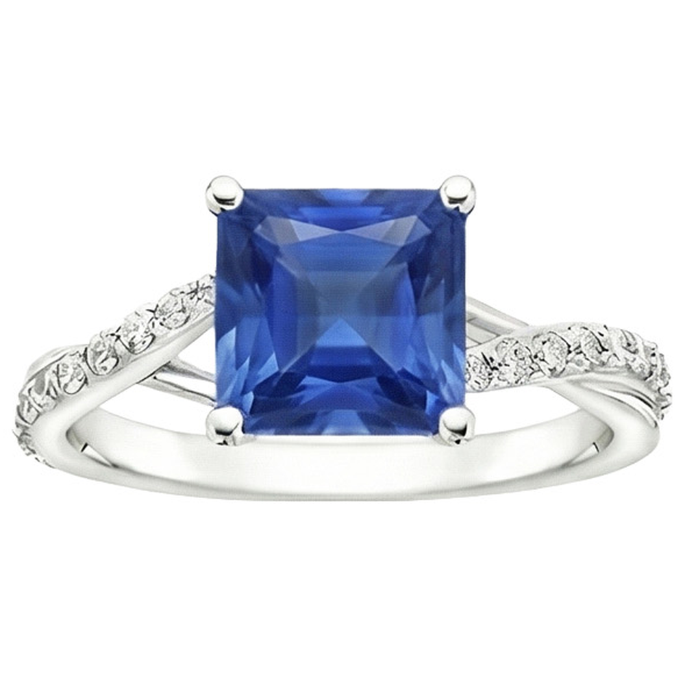 naturel diamant 3.75carats bague détail rapproché