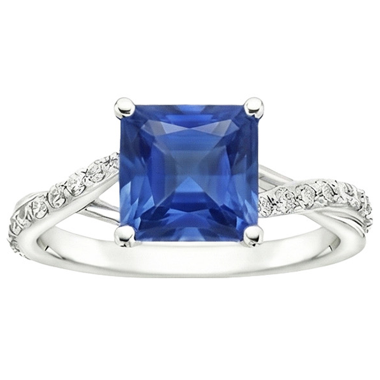 naturel diamant 3.75carats bague détail rapproché