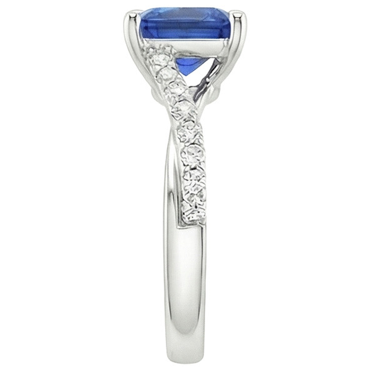 naturel diamant 3.75carats bague vue de profil