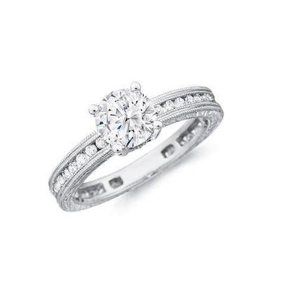 Bague D'anniversaire Avec Réel Diamants Ronds De Style Vintage De 3.50 Ct