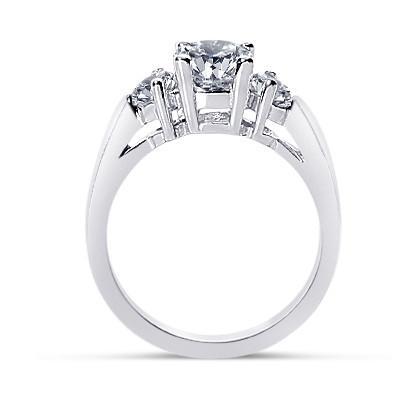 Bague D'anniversaire De Fiançailles Naturel Diamants Ronds 1.25 Carat Trois Pierres
