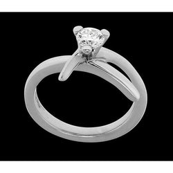 Bague D'anniversaire De Mariage Naturel Diamant Solitaire 1 Carat Or Blanc 14K