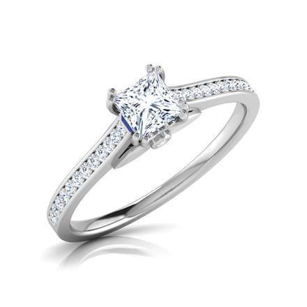 Bague D'anniversaire Dvec Réel Diamants Taille Princesse Et Rond De 2.80 Ct Avec Accents