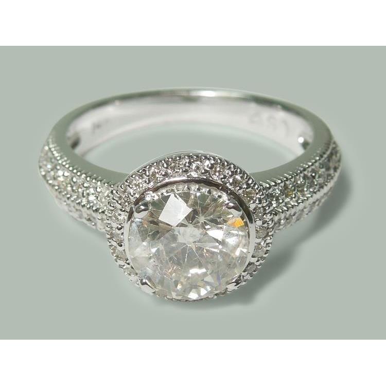 Bague D'anniversaire En Véritable Diamant De 2.50 Ct. Bijoux De Style Antique Neufs