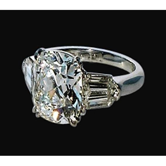 Bague D'anniversaire Naturel Diamant Trois Pierres 1.65 Carat Bijoux En Or Blanc