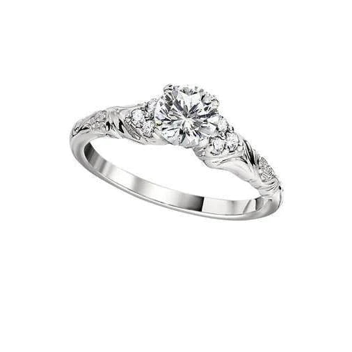 Bague De Fiançaille De Style Classique à 1,85 carats De Réel Diamants Ronds