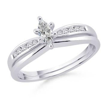 Bague De Fiançaille En Or à 1,75 Carats De Véritable Diamants Vieux Européennes Marquises
