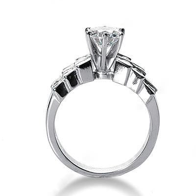 Bague De Fiançaille Magnifique Avec Accents A 1,25 Carats De Véritable Diamants Nouveau