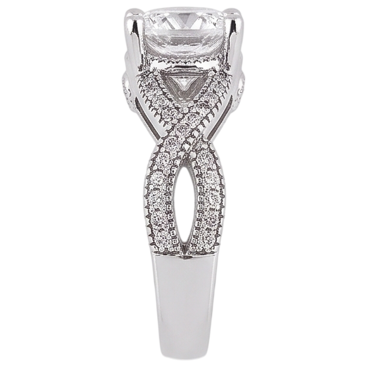 Bague De Fiançaille Tige Torsadée à 1,87 Carats De Naturel Diamants Naturels Extraits des Mines ( et non cultivés en laboratoire ) Ronds
