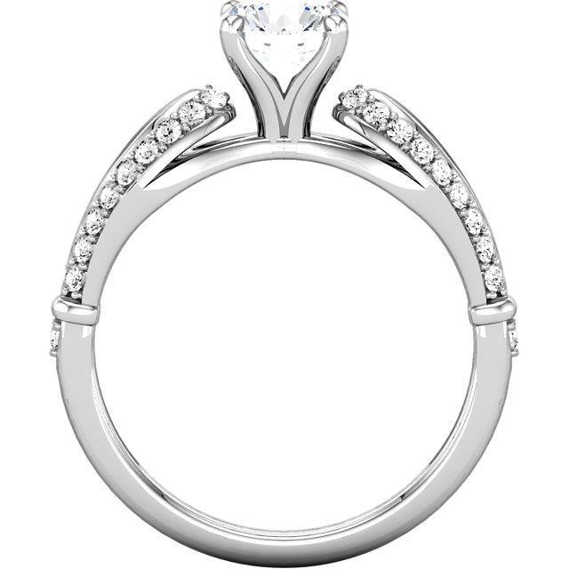 Bague De Fiançaille à 1,90 Carats De Véritable Diamants Ronds 14K D'Or Blanc