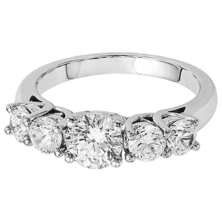 Bague De Fiançaille à 2 Carats De Réel Diamants Naturels Extraits des Mines ( et non cultivés en laboratoire ) Princesses Bijoux A 14K D'Or Blanc